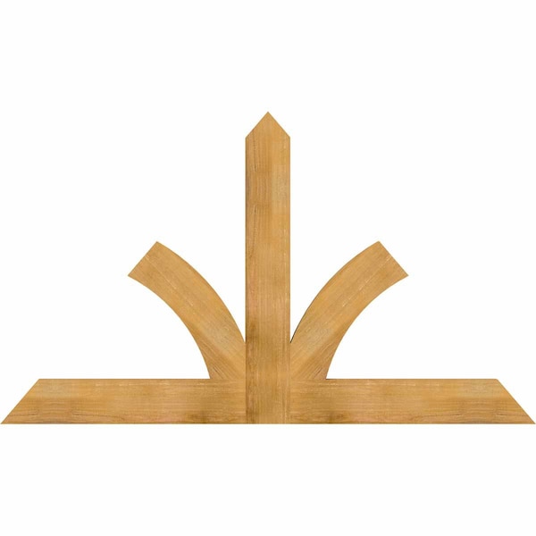 Ekena Millwork Richland Rough Sawn Timber Gable Bracket, Western Red Cedar, 72"W x 42"H x 2"D x 6"F, 14/12 Pitch GBW072X42X0206RIC00RWR - main